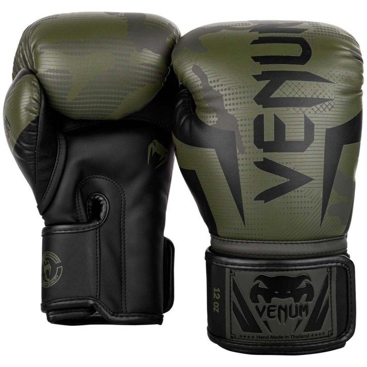 Venum Elite Boxing Gloves Khaki Camo
