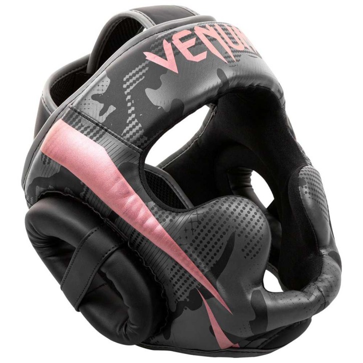 Venum Elite Headguard Black Pink Gold