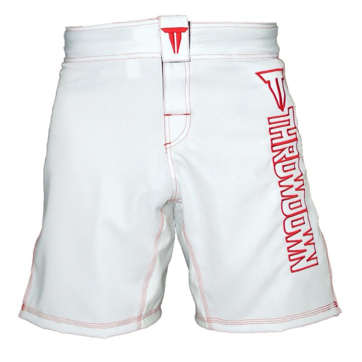 Throwdown Competition MMA Short 2.0 Weiss Rot Kids