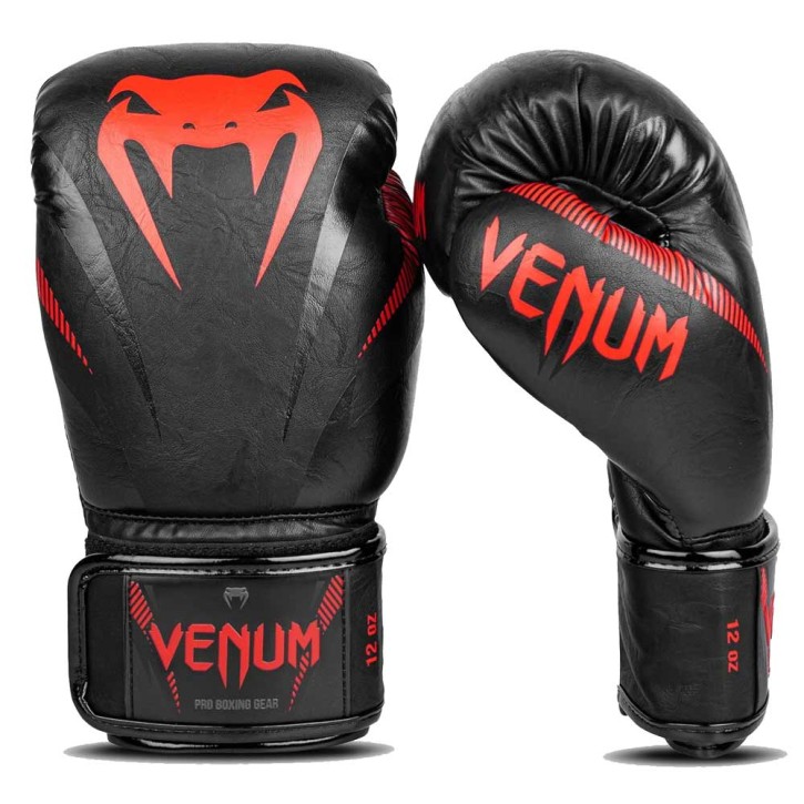 Venum Impact Boxing Gloves Black Red