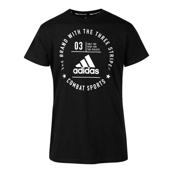Adidas Community Combat Sports T-Shirt Schwarz Weiss