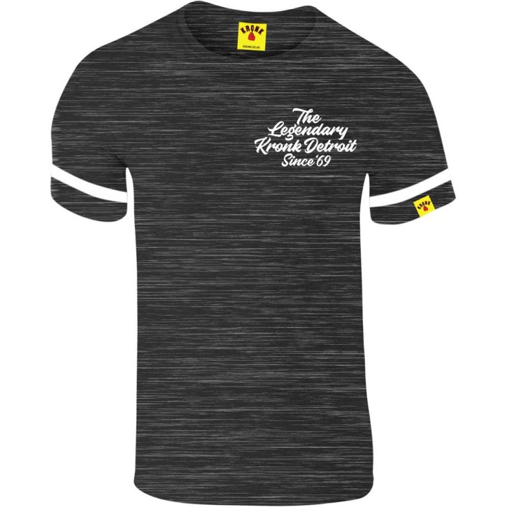 Kronk Boxing Legendary Retro Varsity Slimfit T-Shirt Black Slub