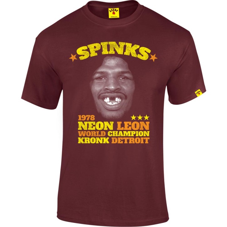 Kronk Neon Leon Spinks T-Shirt Maroon