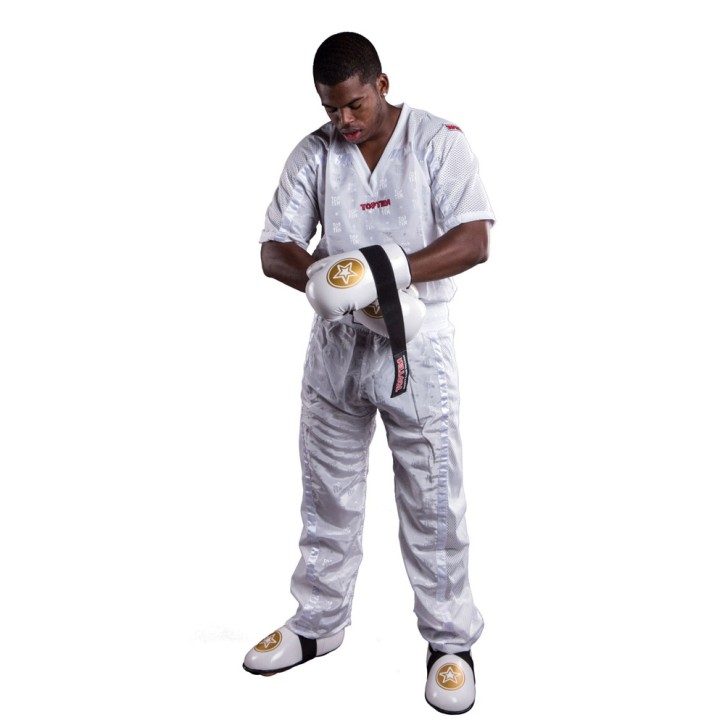 Top Ten Kickboxing Jacket Mesh T-Shirt White White