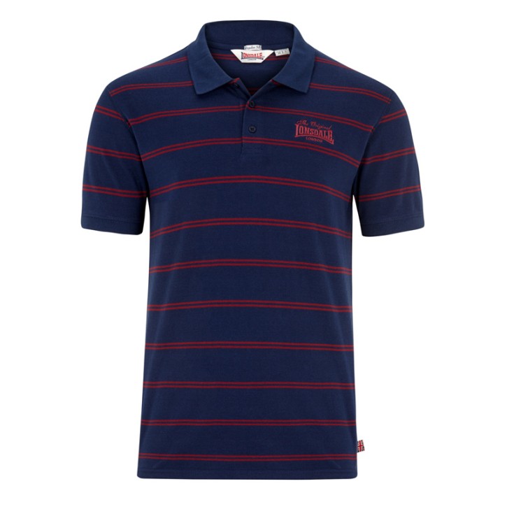 Lonsdale Diss Men's Polo Shirt Navy Red