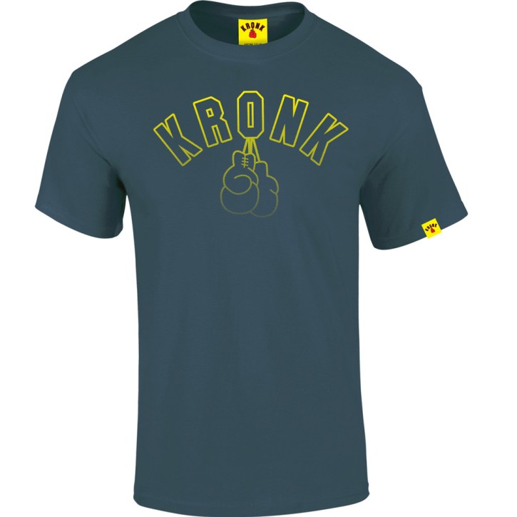 Kronk Outline Gloves Vintage Style T-Shirt Indigo