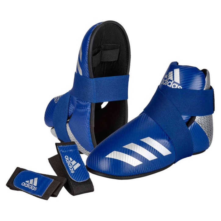 Adidas Pro Kickboxing Foot Guard Blue Silver ADIKBB300HD