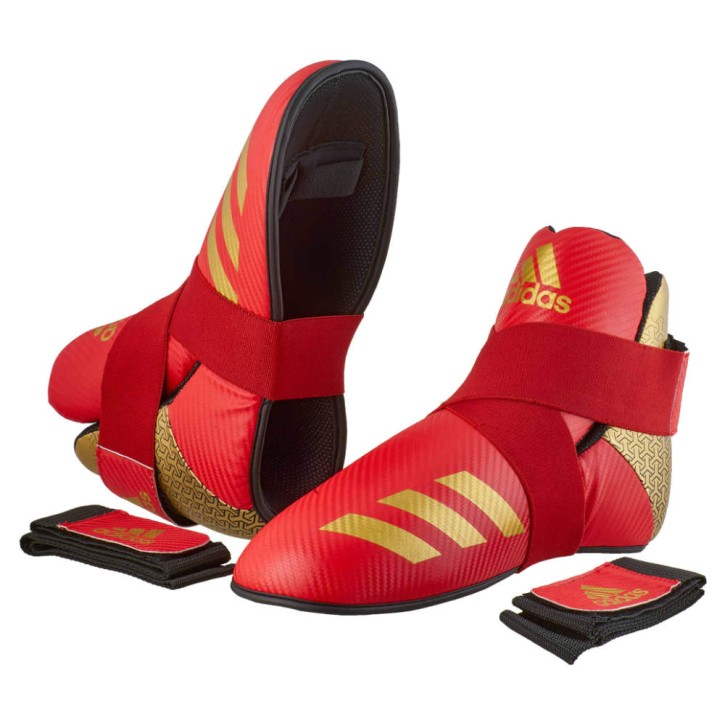 Adidas Pro Kickboxing Fussschutz Rot Gold ADIKBB300HD