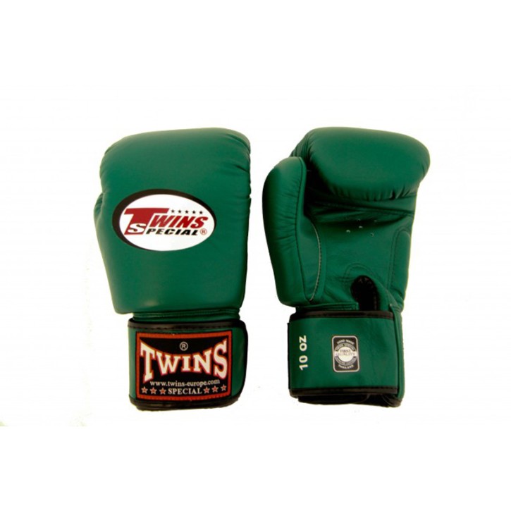 Twins BGVL 3 Boxing Gloves Green Leather