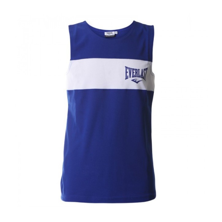Everlast Competition Contrast Boxing Top Blue White 4424A