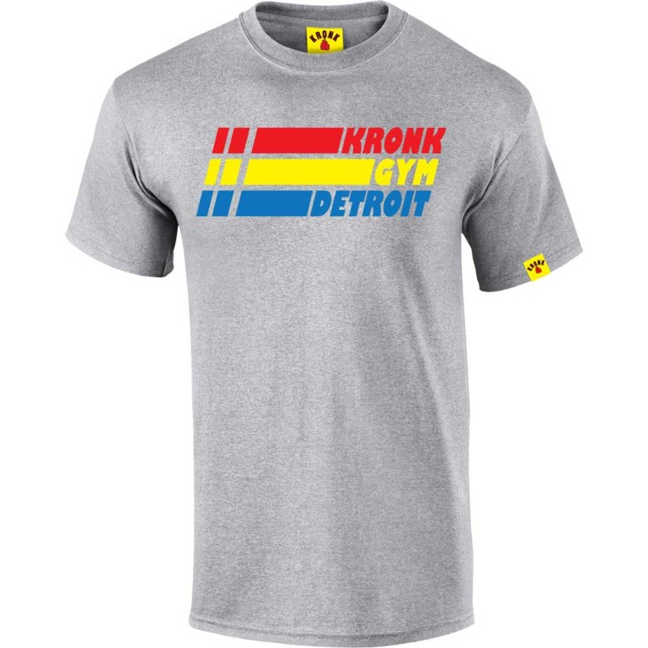 Kronk Gym Detroit Signature Stripe T-Shirt Sport Grey