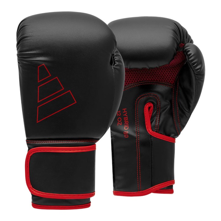 Adidas Hybrid 80 Boxing Gloves Black Red