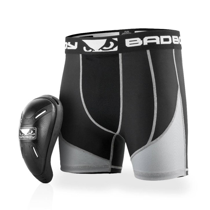 Bad Boy Full Guard Compression Shorts With Cup