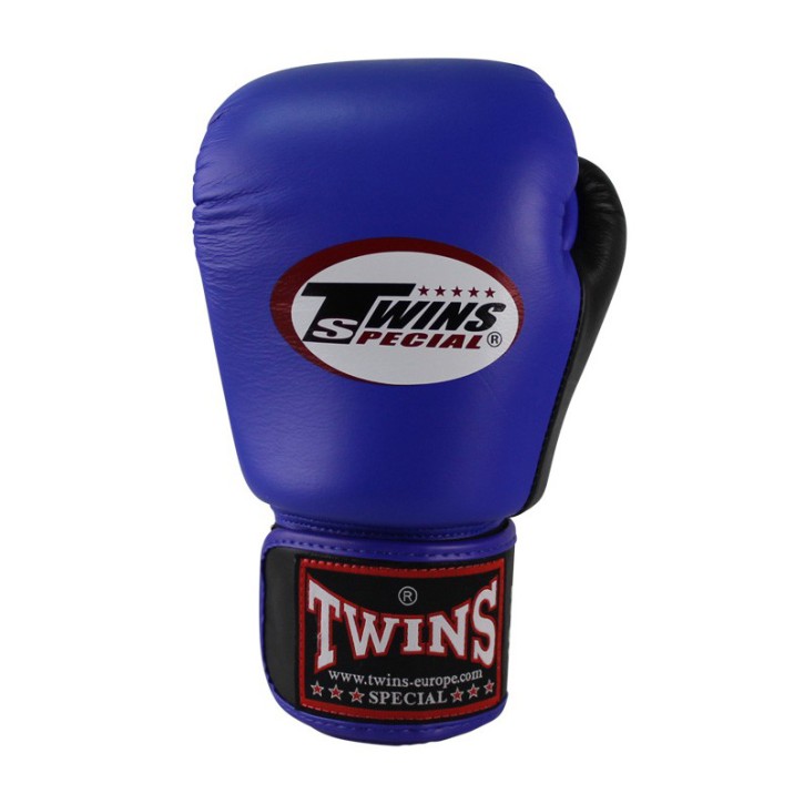Twins BGVL 3 Boxing Gloves Retro Blue Black Leather