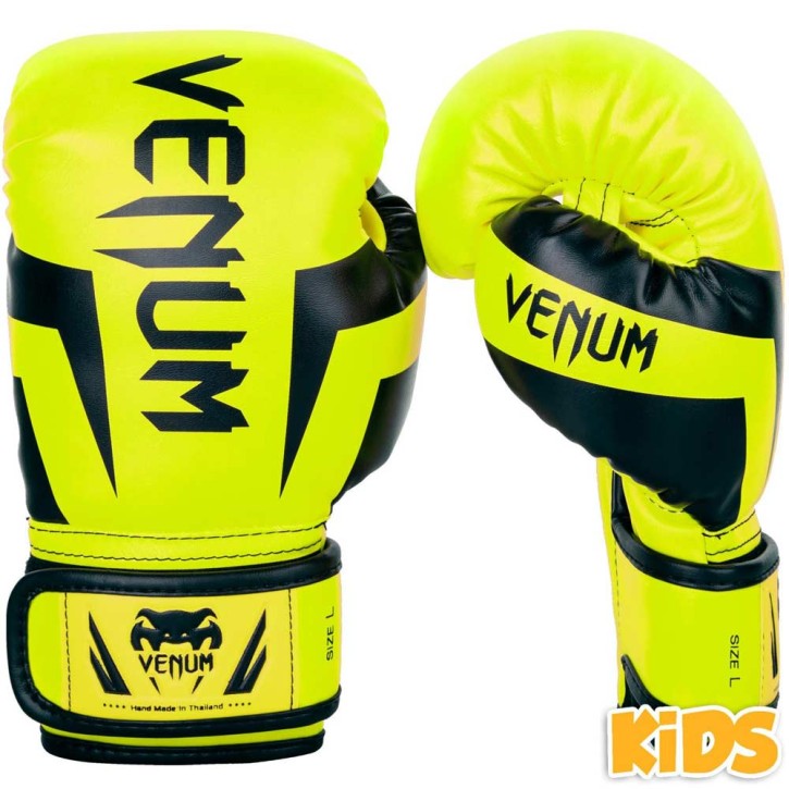 Venum Elite Boxing Gloves Kids Fluo Yellow