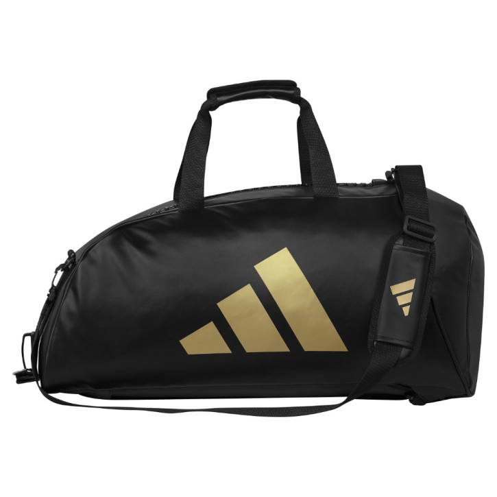 Adidas 2in1 Sporttasche Rucksack 47L Schwarz Gold