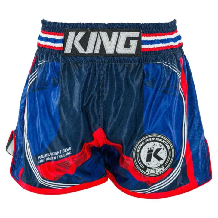 King Pro Boxing Flag Muay Thai Shorts Blau