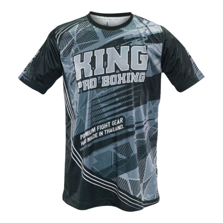 King Pro Boxing Flag Sport T-Shirt Grau