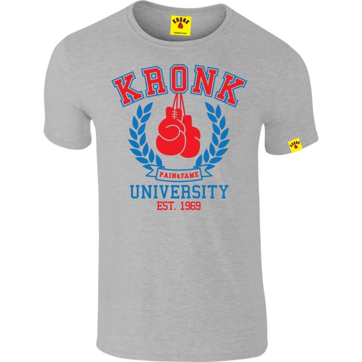 Kronk University Pain and Fame Slimfit T-Shirt Sport Grey
