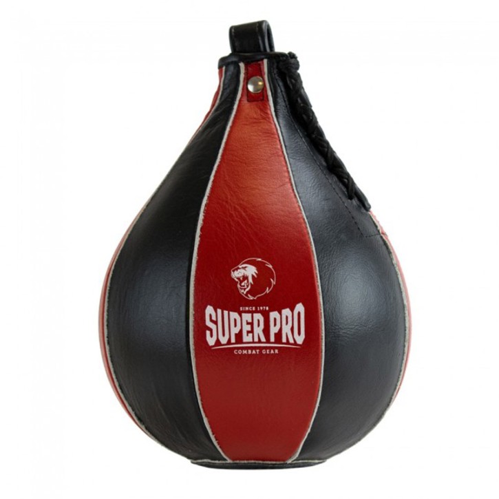Super Pro Speedball Leder Schwarz Rot