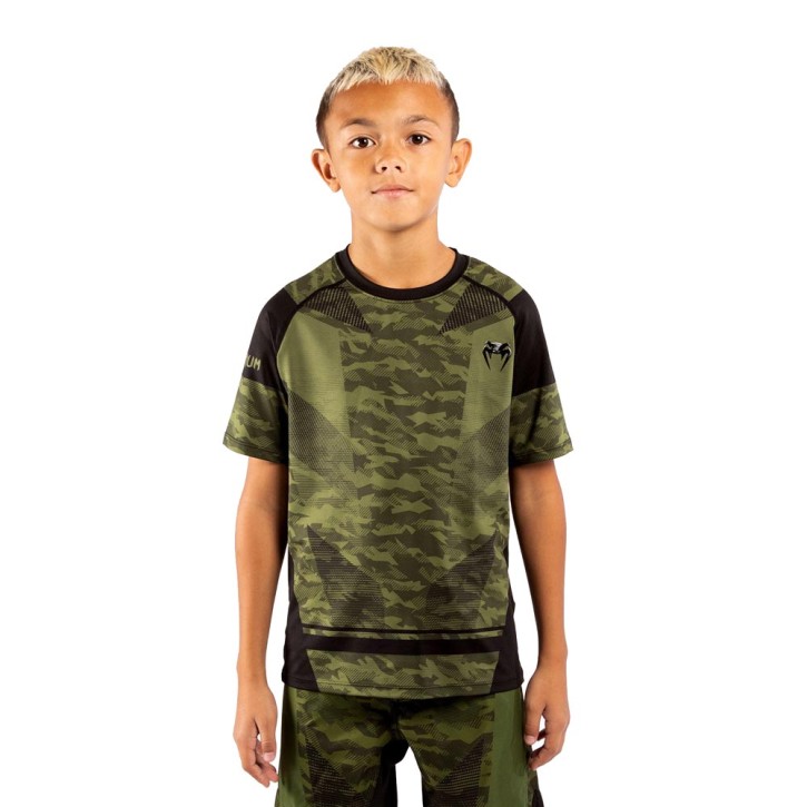 Venum Trooper Dry Tech T-Shirt Kids Forest Camo Black