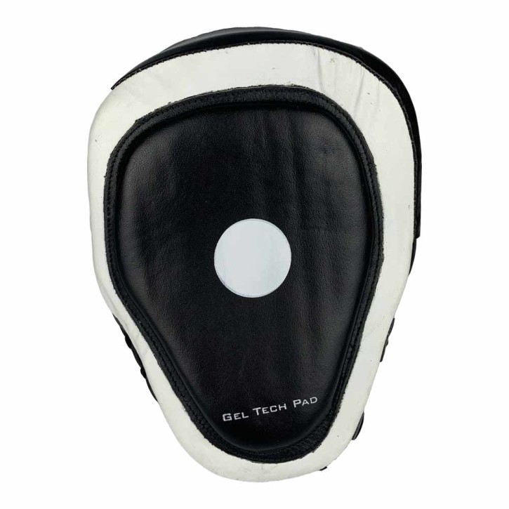 GelTechPad Hand Mitts Black White Leather Curved 1 piece