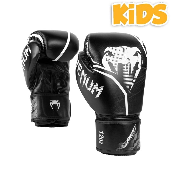 Venum Contender 1.2 Boxing Gloves Kids Black White