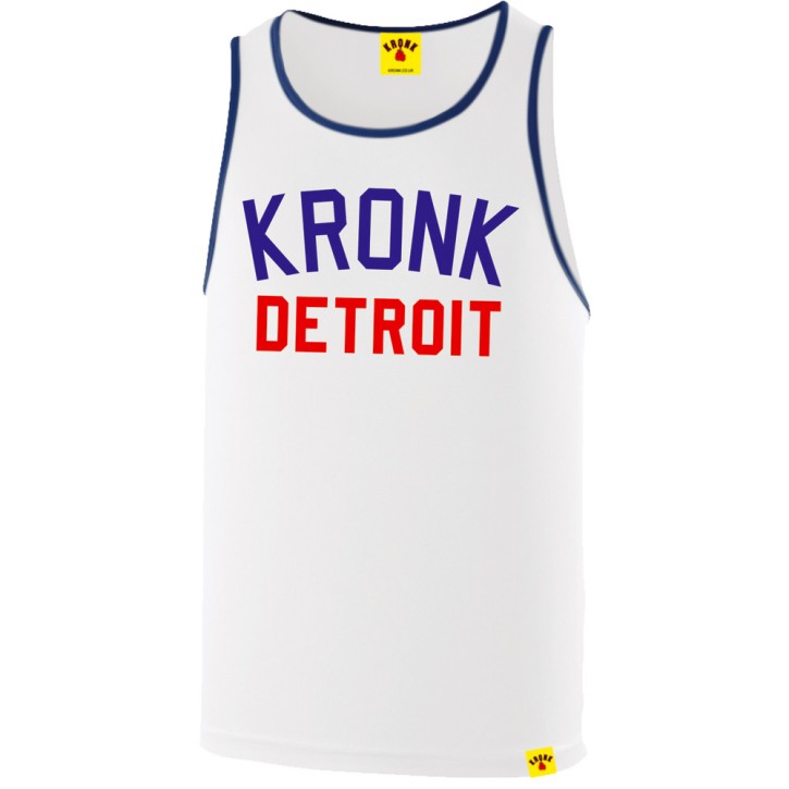 Kronk Detroit Two Colour Iconic Trainings Gym Vest White