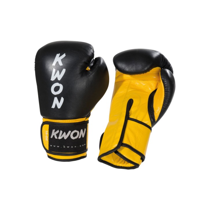 Kwon KO Champ Boxhandschuhe Black Yellow