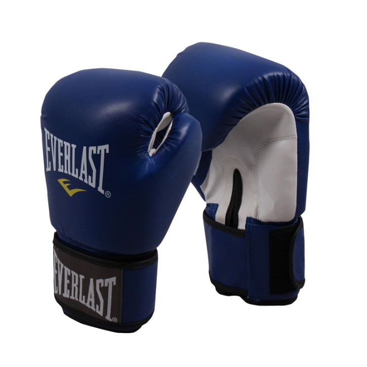 Abverkauf Everlast Thai Boxing Gloves Blue Leather 811206L