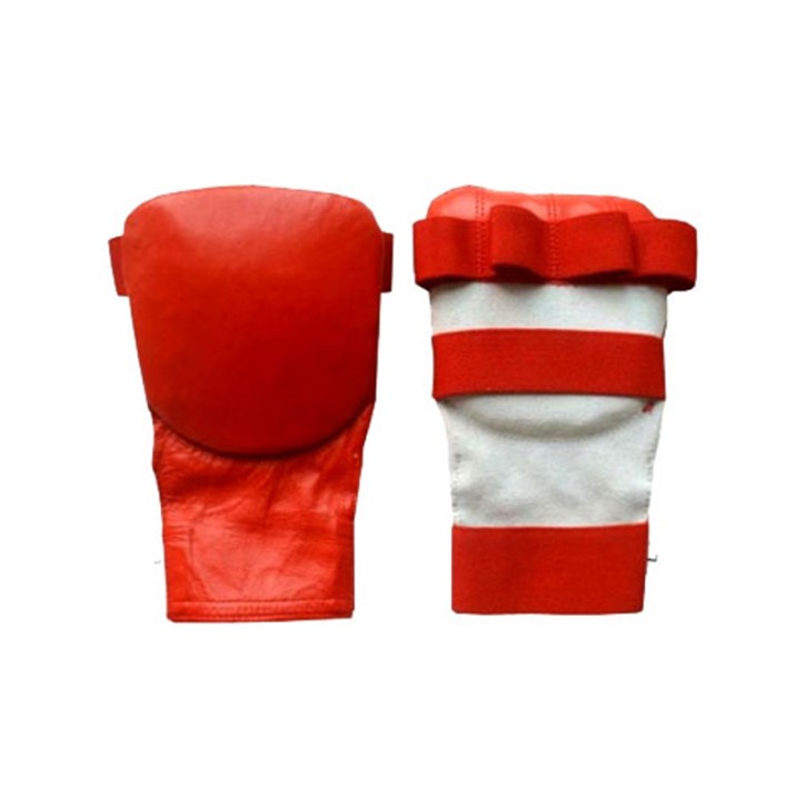 Karate Mitts Red Leather