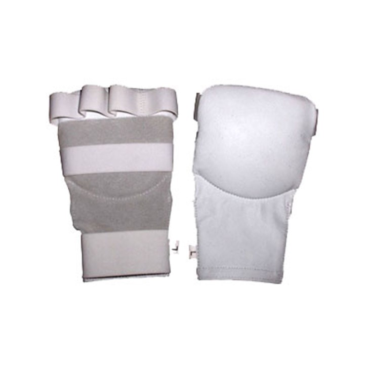 Karate Mitts White Leather