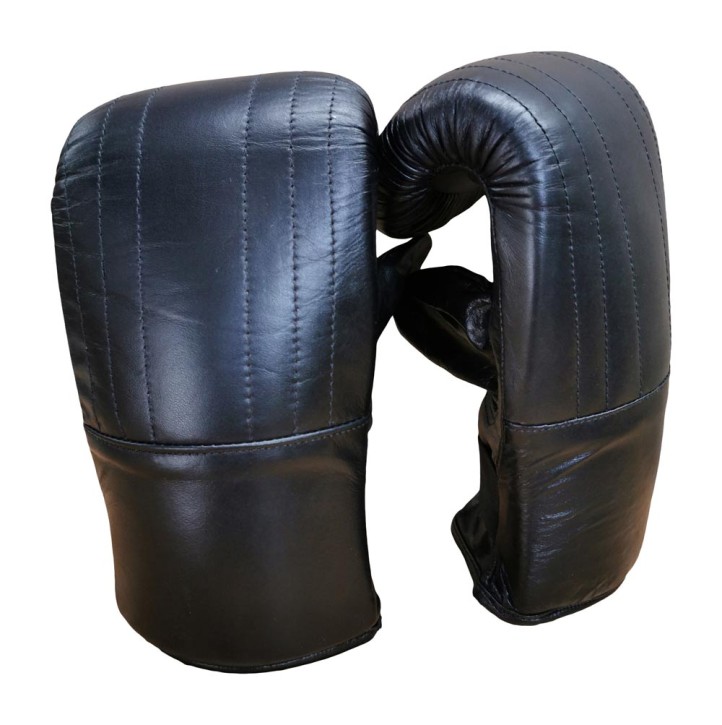 Punching Bag Gloves Black Leather