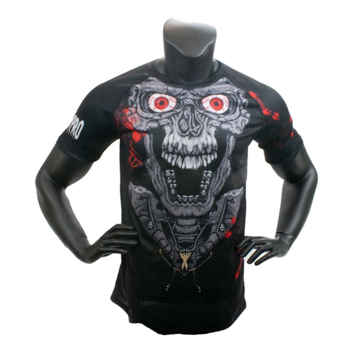 Super Pro Skull Dry Gear T-Shirt Schwarz Grau