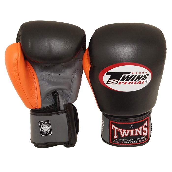 Twins BGVL 4 Boxing Gloves Black Grey Orange