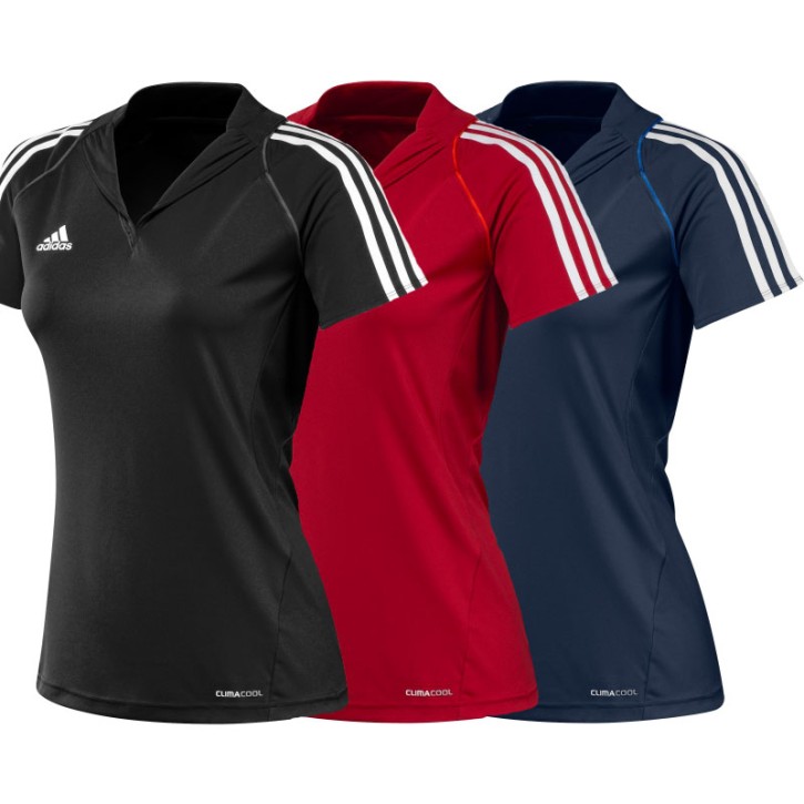 Sale Adidas T12 Team ClimaCool Polo Women Red