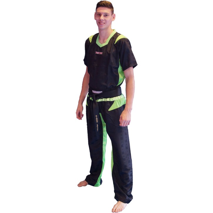 Top Ten PQ Mesh Kickboxing Uniform Black Green