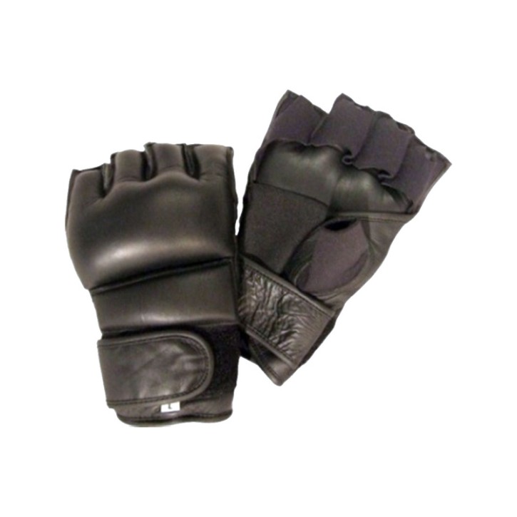 Sparring MMA Mitts Black Leather