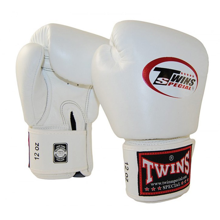 Twins BGVL 3 White leather boxing gloves