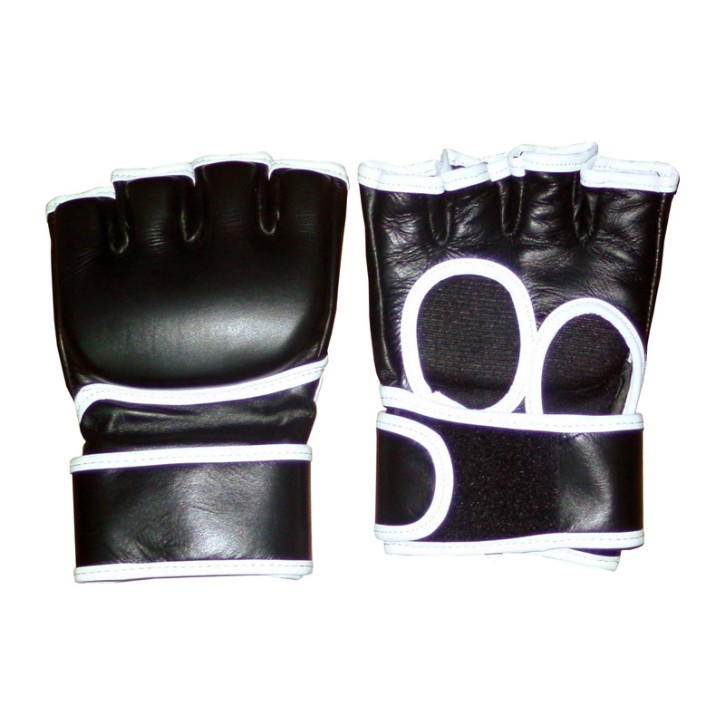 Competition MMA Mitts Black Leather