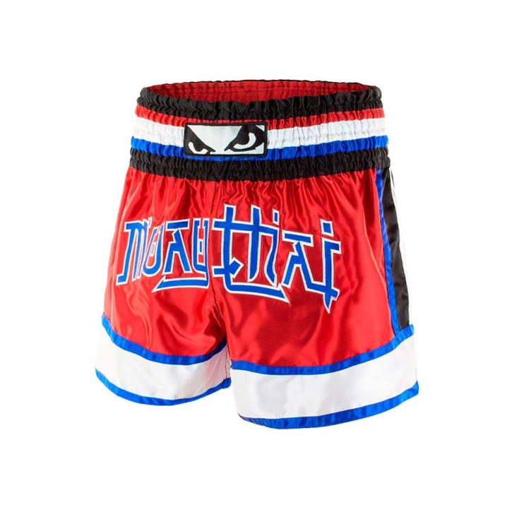 Bad Boy Kao Loy Muay Thai Fight Shorts Red Blue White