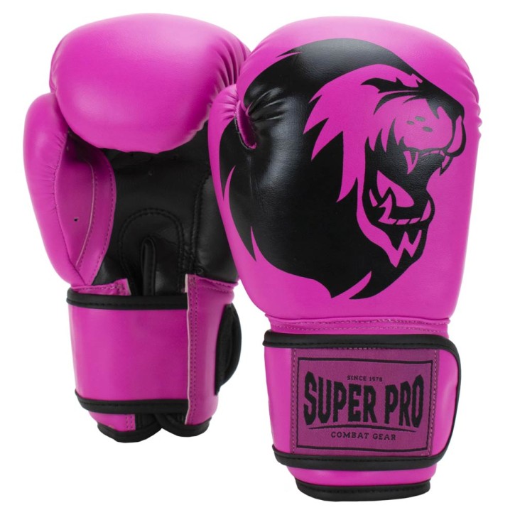 Super Pro Talent Boxing Gloves Pink Black Kids