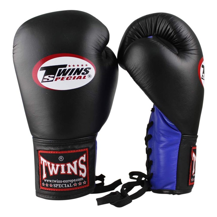 Twins BGLL 1 Boxing Gloves Leather Blue Black