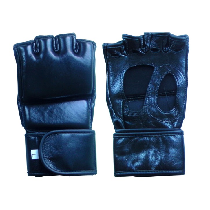 MMA Mitts Black Leather