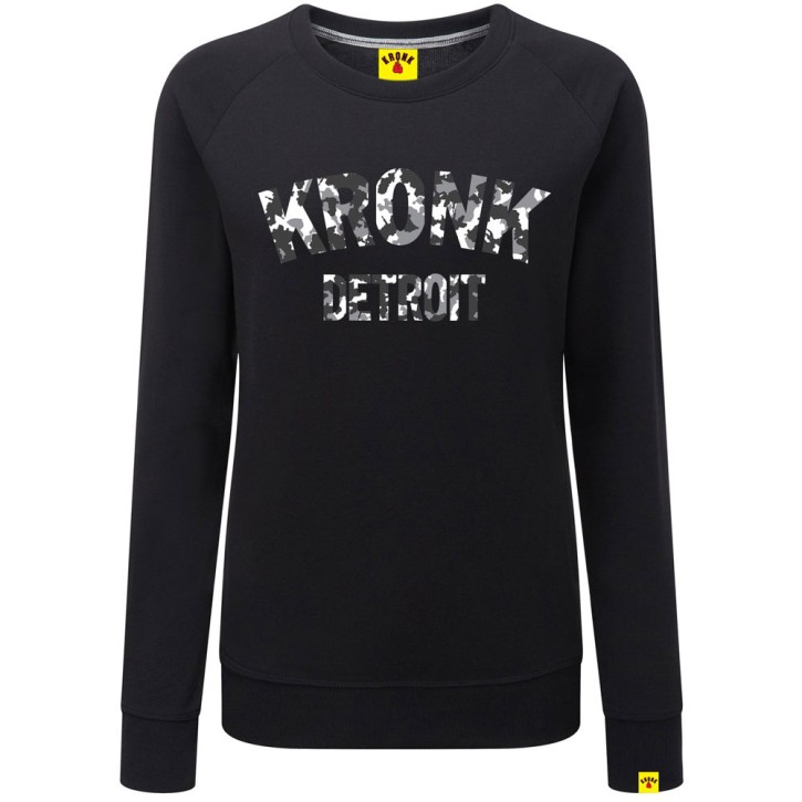 Kronk Detroit Camo Marl Sweatshirt Black