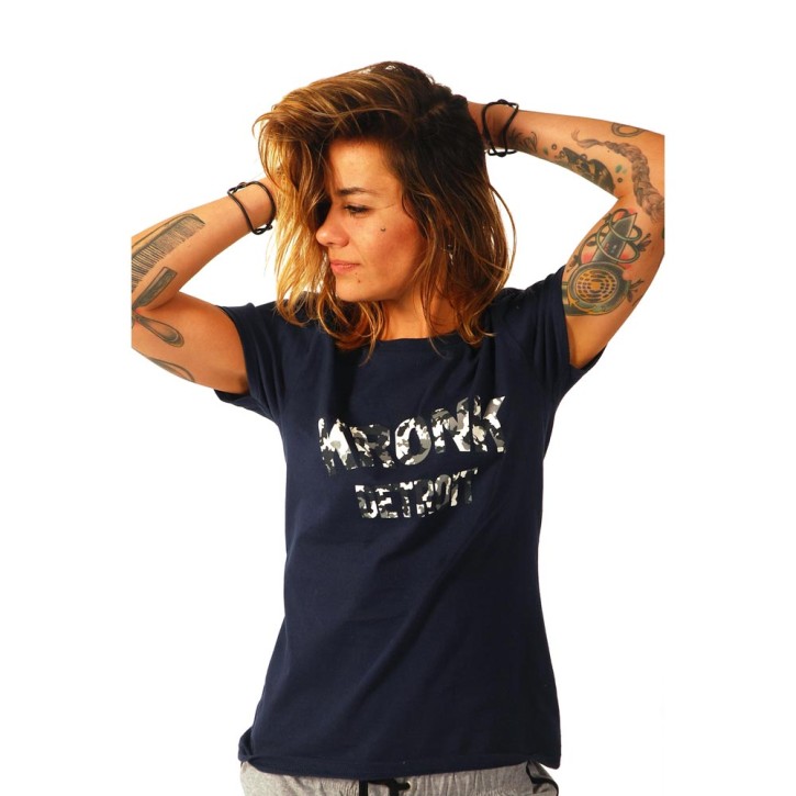 Kronk Detroit Camo T-Shirt Navy