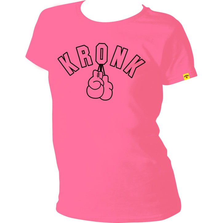 Kronk Outline Gloves Women T-Shirt Pink