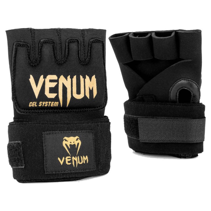 Venum Contact Glove Yellow Bandage Black Gold