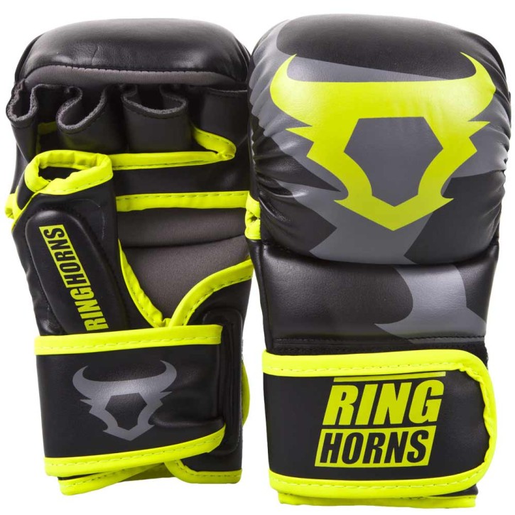 Ringhorns Charger Sparring Gloves Black Neo Yellow