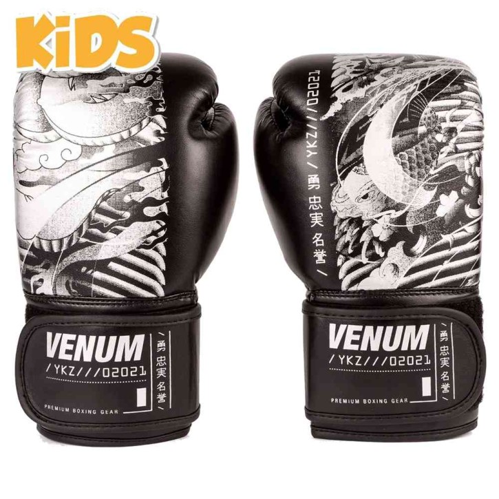 Venum YKZ21 Boxing Gloves Kids Black White